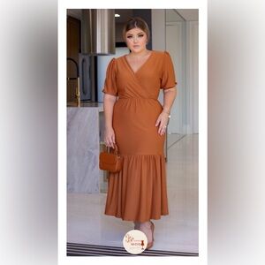 Brow long dress